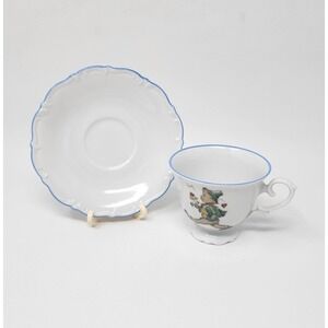 Vtg Sister Berta Hummel Originals Porcelain Footed Teacup w Saucer West Germany